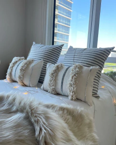 Almohadón rayas gris - Parcelle Home