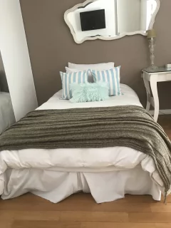 Almohadon rayas turquesa en internet