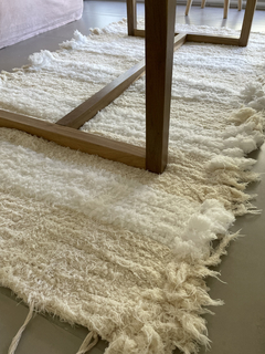 Alfombra rayas beige con blanco - comprar online