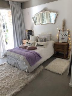 Pie de cama corderito lila (para cama de 2 plazas) - comprar online