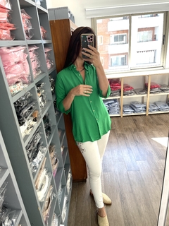 CAMISA LA BORDEVOY MUJER, VERDE - comprar online