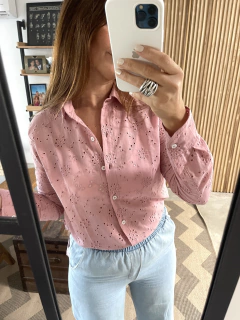CAMISA LA BORDEVOY MUJER, BRODERIE ROSA - tienda online