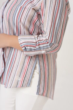 Imagen de CAMISA LA BORDEVOY MUJER, MIL RAYAS MANGAS LARGAS