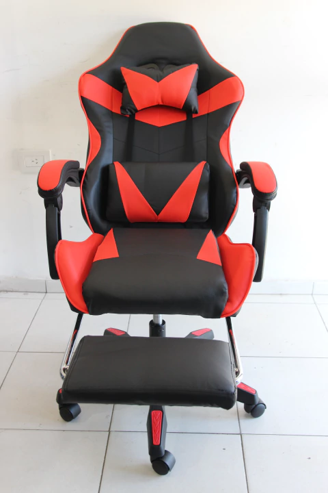 Silla Gamer Black & Red con Apoyapies - comprar online