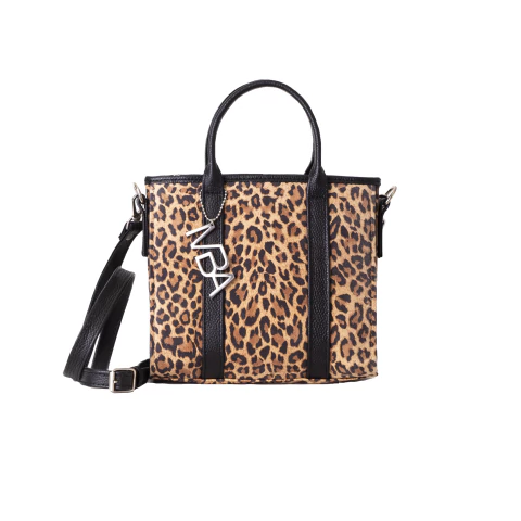 Cartera Nibo de Cuero An Pr Leop - comprar online