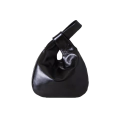 Cartera Ruseg de Cuero Negro Charol - MBA MediumBsAs