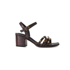 Sandalia Cairo de Cuero Marron Chocolate