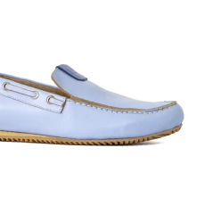 Mocasin Cervo de Cuero Celeste - MBA MediumBsAs
