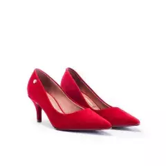 Stiletto Bajo Rojo Gamuza en internet