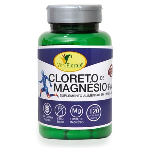 CLORETO DE MAGNÉSIO 500MG COM 120 CÁPSULAS