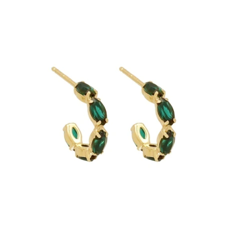 Aros Fiore 14mm - Baño Oro - Blühend Crystals
