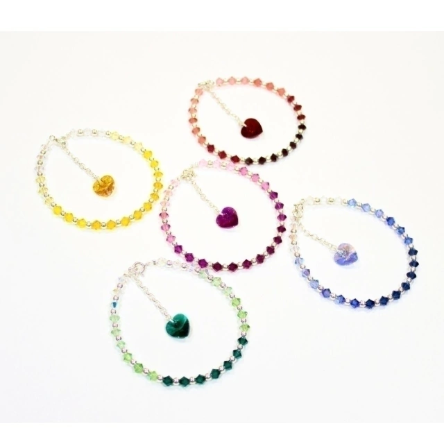 Pulsera Degradé Cristales Con Bolitas De Plata thumbnail 2