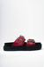 SANDALIA LOSARA CUERO ROJO