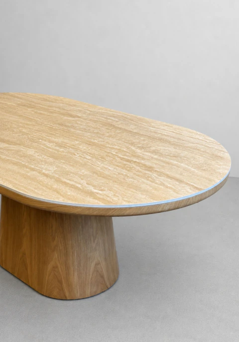Mesa Vera Oval con porcelanato - tienda online