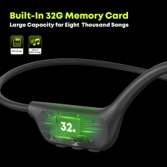 Imagen de Auriculares Natacion LANGSDOM Bone Conduction BE17 Bluetooth 5.4 + 32GB MP3 IPX8