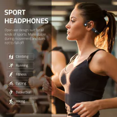 Auricular Bone Conduction X50 Low Latency Bluetooth 5.3 8Hrs Black - comprar online