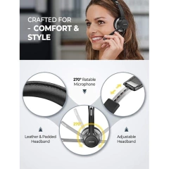 Auricular Mpow HC6 wired 3.5mm + USB Control Zoom Skype Multiplataforma - tienda online