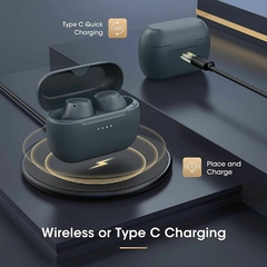 Auricular Mpow M13 Bluetooth 5.0 Touch IPX8 7/28 Hrs Blue - tienda online