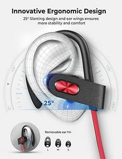 Auricular Mpow Flame SPORT - Shedirmuc Bluetooth Deportivos 16 hrs IPX7 CVC 6.0 Bajos Profundos Negro - comprar online