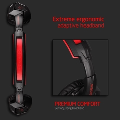 Auricular Gaming Sades Spirit Wolf Control Volumen para PC con conector 3.5mm+USB (Led) - Auriculares