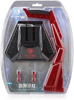 Headset Stand Gaming Sades de Acrilico Resistente Color RED - Auriculares