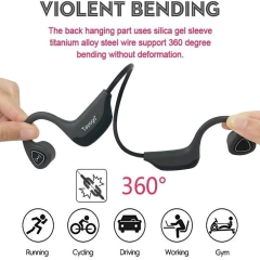 Auricular TAYOGO Bone Conduction Contra el Sudor Bluetooth 5.0 Gray - comprar online