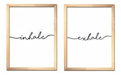 Cuadro inhale 60x45 marco natural