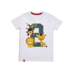 Remera Niños Animalitos de la Selva Personalizado El Danzante