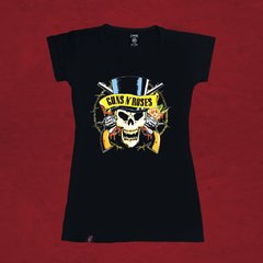 Remera Mujer Guns And Roses Logo El Danzante