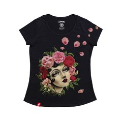 Remera Mujer Petalos de rosa Old School El Danzante - comprar online