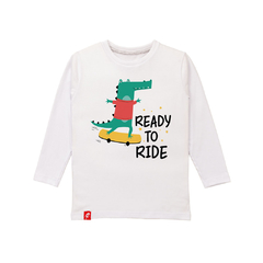 Remera Ready to Ride Manga Larga Niños