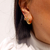 Brinco Argolinha click Classic (G) banhado a ouro