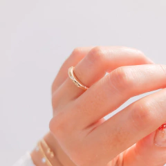 Anel Céu regulável banhado a ouro