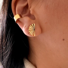 Brinco Leque banhado a ouro