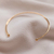 Bracelete Minimalista aberto banhado a ouro - Mimo Meu Semijoias