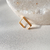 Piercing fake quadrado banhado a ouro - loja online