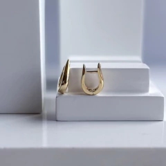 Brinco argola Joy liso (P) banhado a ouro - comprar online