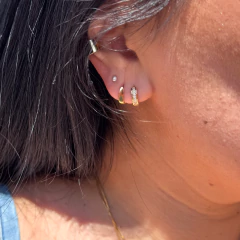 Brinco argolinha Manu (P) banhado a ouro - comprar online