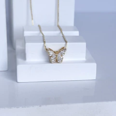 Gargantilha borboleta banhada a ouro - comprar online