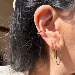 Piercing fake quadrado banhado a ouro