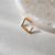 Piercing fake quadrado banhado a ouro - comprar online