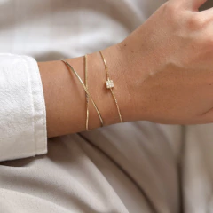 Pulseira ajustável Becky banhada a ouro - comprar online