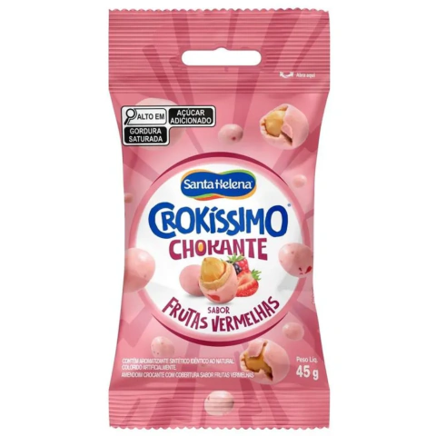 Amendoim Chokante Crokissimo Santa Helena 45g Frutas Vermelhas