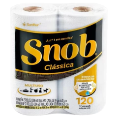 Papel Toalha Snob Decorado C/2un Folha Dupla