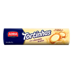 Biscoito Adria Tortinhas 140g Chocolate Branco