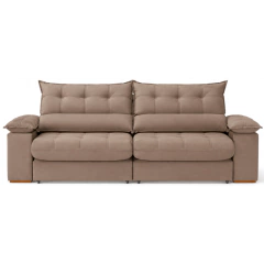 Sofá Império Malibu Retrátil 2 Mód.X1.00 2.50cm Tecido: Veludo 02-Caputino