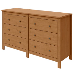 Cômoda Lopas Maggiore 6 Gavetas Amêndoa Clean
