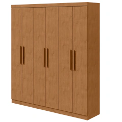 Roupeiro Lopas Jazz 6 Portas Amêndoa Clean