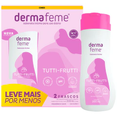 Kit Sabonete Íntimo Dermafeme 200ml C/2un Tutti-Frutti