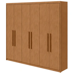 Roupeiro Lopas Áries 6 Portas Amêndoa Clean